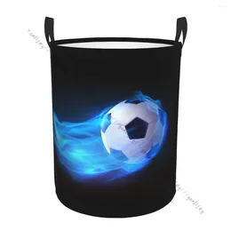 Laundry Bags Bathroom Basket Football Balls Flying Fire Foldable Hamper Clothes Organiser