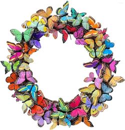 Decorative Flowers Beautiful Butterflies For Spring Door Decor Garden Wreath Rose