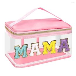 Cosmetic Bags Transparent PVC Bag Large Capacity Wash Glitter Letter For Camping
