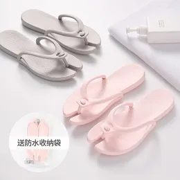 Slippers 2024 Easy Travel Portable Folding For Business Trip Men And Women Sandals Non Slip Couples Beach Flip-flops