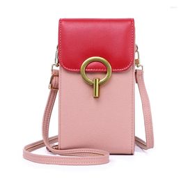 Shoulder Bags Female Large Capacity Phone Messenger Bag Contrast Color Stitching Fashion Women Purse Casual Multi-function Ladies