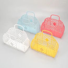 Storage Bags Shopping Basket Fruit Foldable And Detachable Plastic Handbag Of Different Sizes