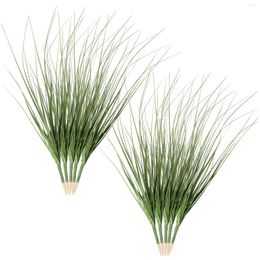 Decorative Flowers 10 Pcs Simulated Reed Grass Indoor Artificial Plants Faux For Decor Fake Realistic Silk Cloth House Home