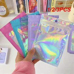 Storage Bags 1/2/3PCS Safety Plastic Material Sealing Pocket Multi Purpose Laser Card Sleeve Self Bag Available In Multiple Colors