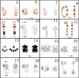 2020 100 925 Sterling Silver Bear Stud Earrings Classic Pierced Stud Earrings Jewelry Manufacturers Whole 53193003