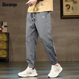 Men's Pants Unvanqu Harajuku Street Youth Slim Harem 2024 Summer Fashion Casual All Match Outdoor Sports Jogging Trousers