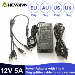 Accessories AHCBIVN 12V 5A 4 Port CCTV Camera AC Adapter Power Supply Box For The CCTV Camera