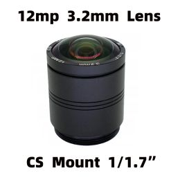 Parts 12Megapixel 1/1.7 inch 4K 3.2mm Lens Fixed CS Mount 12MP wide View 150° For Industrial Machine Vision Camera CCTV Box Camera