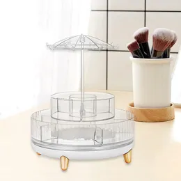 Storage Boxes Makeup Organizer Clear Cosmetic Case For Countertop Bathroom Desktop