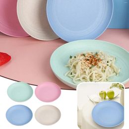 Plates Wheat Straw For Kitchen Lightweight Fibre Plate Microwave &Dishwasher Fruit Platter Dinner Dishes Drop