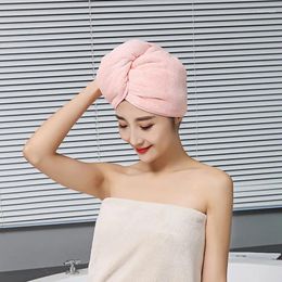 Towel Stripe Hair Soft Magic Microfiber Fast Drying Dryer Bath Wrap Hat Quick Cap Turban Dry Bathroom Towe