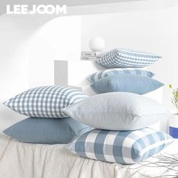 Pillow LEEJOOM Light Blue Baby Covers Plaid Home Decorative Sofa Cover 30x50cm/45x45cm 1PC