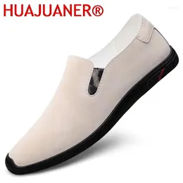 Casual Shoes Gents Leather Flats Men High Quality Business Prom Evening Long Dresses Loafers For