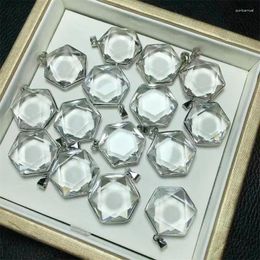 Link Bracelets S925 Natural Clear Quartz Hexagram Pendant Reiki Healing Stone Crystal Jewellery Gift DIY Accessories