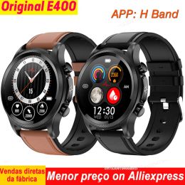 Watches Original E400 Smart Watch Body Temperature ECG PPG HRV PTT Blood Sugar Blood Pressure Oxygen Monitor IP68 Waterproof Smartwatch