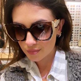 2024 New High Quality New luxury designer P Jiafeng ins Chaoren Cat's Eye Large Frame Slim Panel Star Net Red Same sunglasses 15W