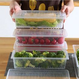 Storage Bottles Square With Lids Kitchen Tools Plastic Food Organiser Boxes Preservative Box Containers Refrigerator