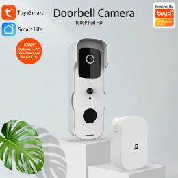 Doorbell Tuya Smart Video Doorbell Waterproof Night Vision Home Security 1080P FHD Camera Digital Visual Intercom WIFI Tuya Door Bell