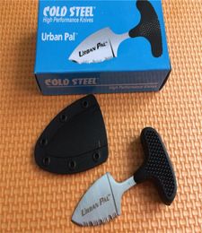 Promotion Cold steel mini URBAN PAL 43LS Pocket knife 420 steel serrated fixed blade camping hiking gear rescue Tactical knife kn8077469