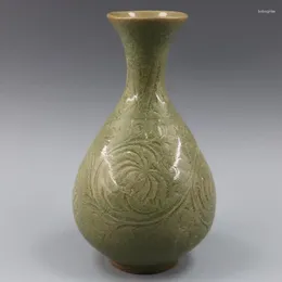 Vases Green Chinese Antique Carved Flower Pattern Japanese Porcelain Vase Bud Ceramic Craft