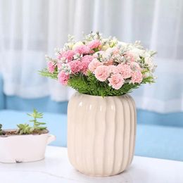 Decorative Flowers Artificial Small Carnation Bouquet Christmas Wreath Accessories Home Dining Table Bonsai Wedding Party Decoration