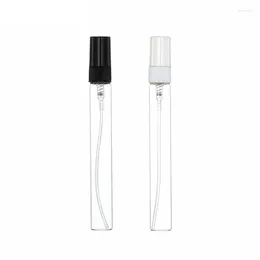 Storage Bottles Perfume Mini Bottle Clear Glass Cosmetic 10ML 50Pcs Black White Spray Pump Packaging Container Portable Refillable