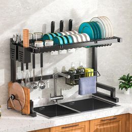 Kitchen Storage Rack Sink Dish Drying Holder Bowl Chopsticks Organizer Shelf Cutlery Drain Countertop