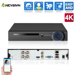 Recorder AHCVBIVN Ultra HD 4K 4CH AHD Video Recorder H.265+ 8MP 4CH 6 in 1 Hybrid DVR CVBS TVI CVI IP NVR For Home CCTV Camera System