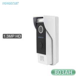 Doorbells HOMSECUR 4 Wire B03AH Aluminium Alloy HD Doorbell Camera 110° Waterproof 1.3MP For HDK Series Video&Audio Home Intercom