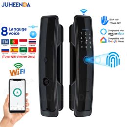 Cameras Fully Automatic Smart Lock Tuya Wifi Biometric Digital Keyless Home Entry Door Lock Fingerprint/password/card/app Remote Unlock