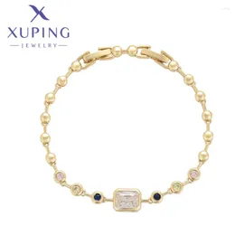 Link Bracelets Xuping Jewellery Schoolgirl Trendy Personality Style Light Gold Colour For Women Birthday Christmas Gifts X000914595