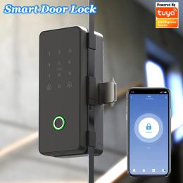 Lock Smart Glass Door Lock Swing Slide Door Lock Bometric Fingerprint Electronic Lock Office Wood Door Security Keypad Lock