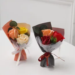 Decorative Flowers Teacher's Dry Flower Bouquet Valentine's Day Gift Eternal Birthday Box With Rose Home Decoration