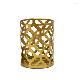 Candle Holders Corrosion Resistant Paint Baking Holder High-quality Cup Shaped Golden Hollow Home Decor 40g