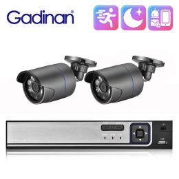 System Gadinan CCTV Camera System 5MP HD Outdoor Video Surveillance Audio Security Kits POE NVR Outdoor Waterproof Monitor IP Camera