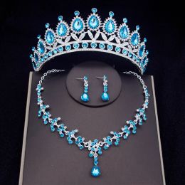 Necklaces Bridal Tiara Jewellery Sets for Women, Crown, Earring, Necklace, Birthday Party, Wedding Jewellery set Accessories, Fashion