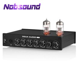 Amplifier Nobsound HiFi 5band EQ Equalizer 6N3 Vacuum Tube Balanced XLR Stereo RCA Preamplifier Home Desk Headphone Amp