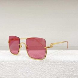 luxury designer sunglasses G Family's New Online Red Individualised Half Frame for Women's Versatile Literature and Art Advanced Sense Sunglasses GG1279S