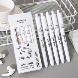 Pcs/set Lovely Puppy Cute Stationery Writing Pen Quick Drying Simple Model Press Gel For Student Office School Supplies