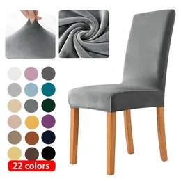 Chair Covers Velvet Fabric Cover Elastic Universal Size Dining Spandex Warm For Wedding Home Decor