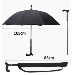 Men Umbrella Nonslip walking stick Cane Climbing Umbrella Long Handle Male Male Windproof Umbrellas Gift Rain Gear13456148