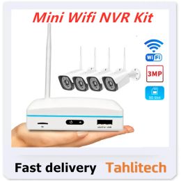 System 2CH 4ch ip camera wifi nvr kit cctv system wifi nvr security camera outdoor for home surveillance no wire smaill size kit