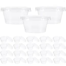 Take Out Containers 100Pcs Takeaway Condiments Cups Disposable Sauces Dressings Seasonings Chutney Container Food Tray