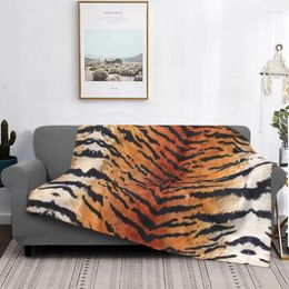 Blankets Tiger Skin Warm Animal Blanket Soft Fleece Flannel 3d Print Lance For Bedroom Car Sofa Autumn Piece Carpet Thin Quilt