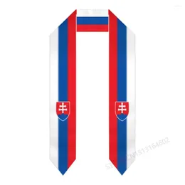 Scarves Custom Name Or Logo Slovakia Flag Scarf Graduation Stole Sash International Study Abroad Class Of 2024 Shawl