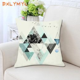 Pillow Scenery Geometry Cover Polyester Soft Printed Cases Decorative Sofa S Home Decor Pillowcover