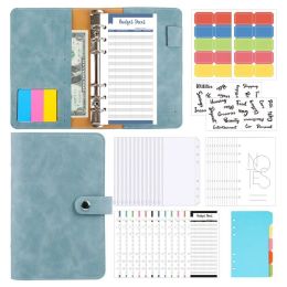 Folder Budget Binder with Zipper Envelopes, Money Binder Organiser with Cash Envelopes for Budgeting & Saving Money