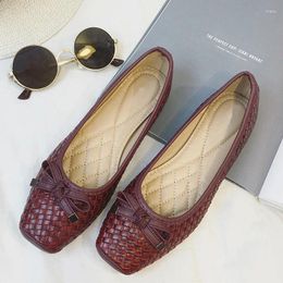 Casual Shoes Fashion Flats For Women Boat Slip-on Office Ladies Soft Comfortable Big Size 41 A2272