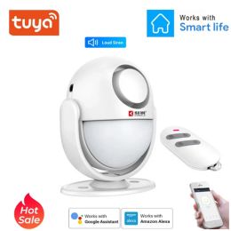 Kits Tuya Wifi Smart Body Infrared PIR AntiTheft Home Alarm 125DB Burglar Multifunction Human Motion Detector For Home Security