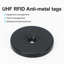 Readers Waterproof RFID Security 40mm ABS Antimetal epc gen2 UHF Rfid Patrol Tag With Sticker
